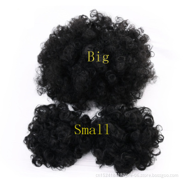 short hair curly weave drawstring ponytail extension, eco friendly  high temperature fiber chignon afro ponytail styles wig